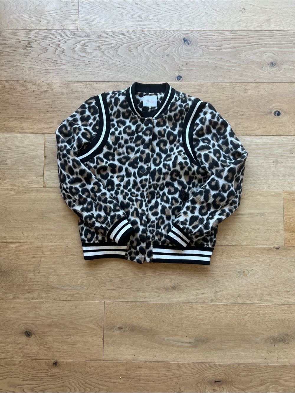 Parker Leopard-Print Bomber Jacket - Black, Brown & White